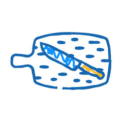 cutting board restaurant equipment doodle icon sketch vector. cutting board restaurant equipment sign. isolated symbol illustration