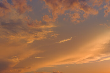 Tranquil Sky Painted with Sunset Colors