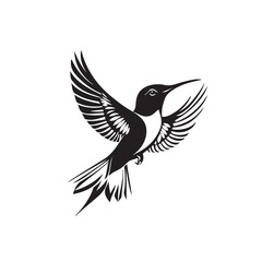 Simple birds flying illustration vector