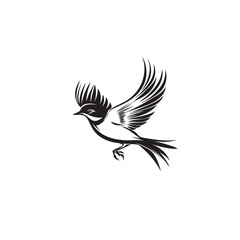 Simple birds flying illustration vector