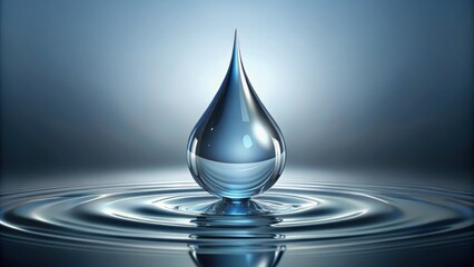 Fototapeta premium Elegant tear drop of emotion , elegance, beautiful, tear, sadness, single, purity, simplicity, emotion, cry, liquid