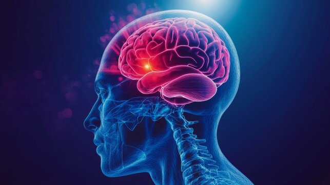 Stroke Impact on Brain - Oxygen and Nutrient Disruption Due to Blocked or Ruptured Blood Vessels