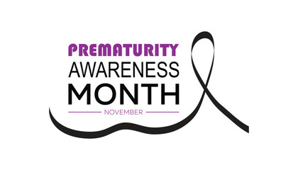 Prematurity Awareness Month is observed every year on November. Medical Healthcare Awareness concept. background, placard, banner template Vector illustration design.