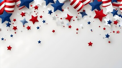 Patriotic Stars and Stripes Background 4th of July Memorial Day USA Celebration