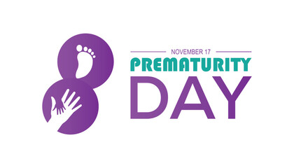 World Prematurity Day is observed every year on November. Medical Healthcare Awareness concept. background, placard, banner template Vector illustration design.