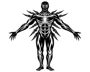 human body silhouette vector illustration