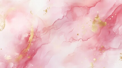 A soft pink watercolor with gold accents, perfect for romantic designs and elegant projects.