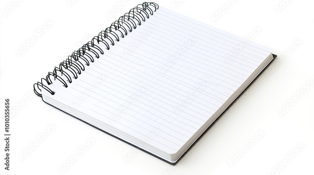 Poster open spiral bound notebook with ruled pages