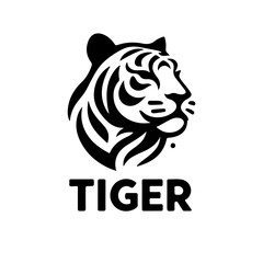 vector tiger simple icon logo