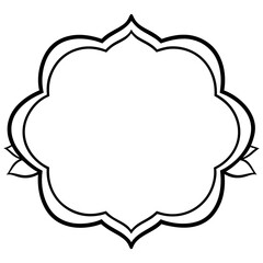 flower frame outline coloring book page line art drawing