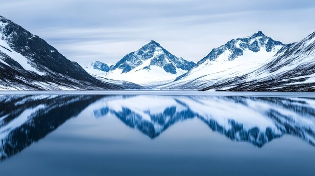 Majestic Jotunheimen National Park Pristine Alpine Peaks Mirrored in Glacial Lake