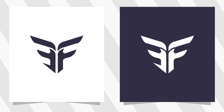 letter ef fe logo design vector