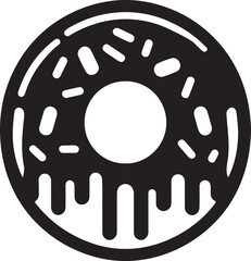 doughnut   silhouette vector illustration