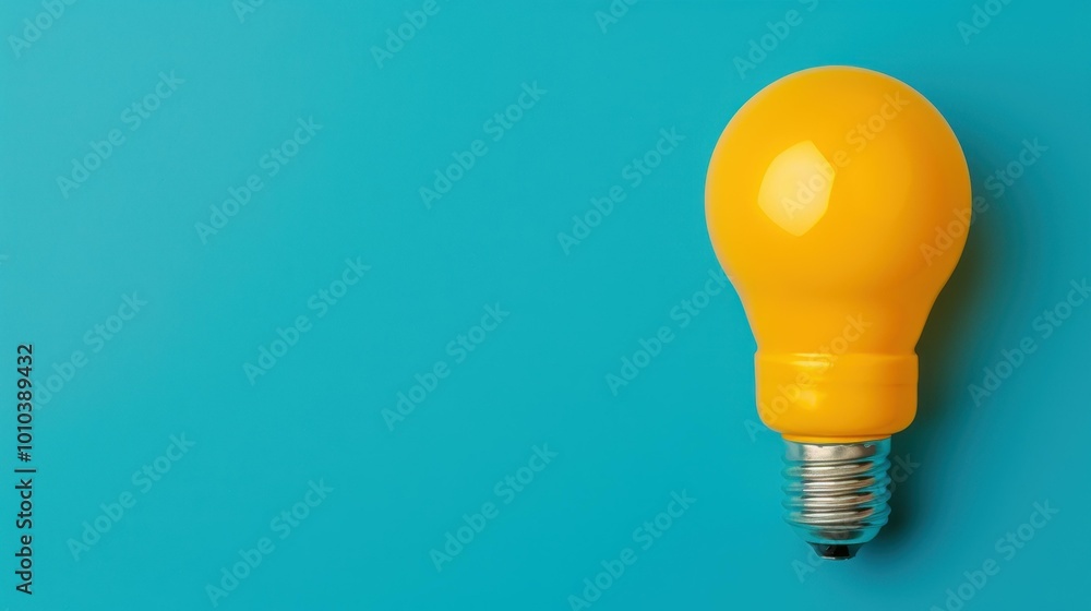 Poster a dynamic 3d design featuring the word idea shaped like a lightbulb, encapsulating the essence of cr