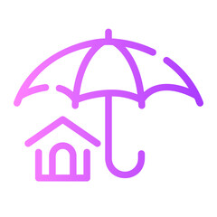 home insurance Line Gradient Icon