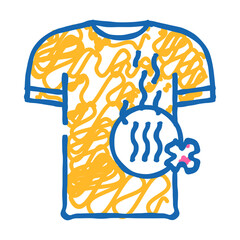 odor removal dry cleaning doodle icon sketch vector. odor removal dry cleaning sign. isolated symbol illustration