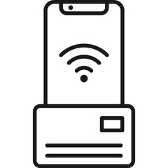 Online Payment Line Icon