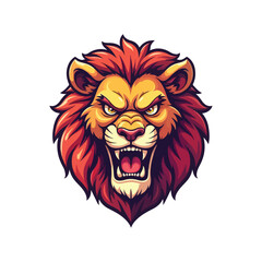 Obraz premium aggressive lion head mascot vector illustration