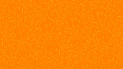 Fototapeta premium pattern cheese with orange background