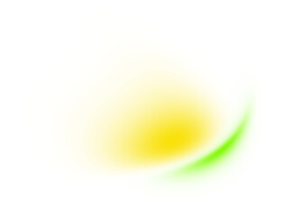 Modern abstract glowing wave transparent background. Dynamic green yellow flowing gradient shape design element