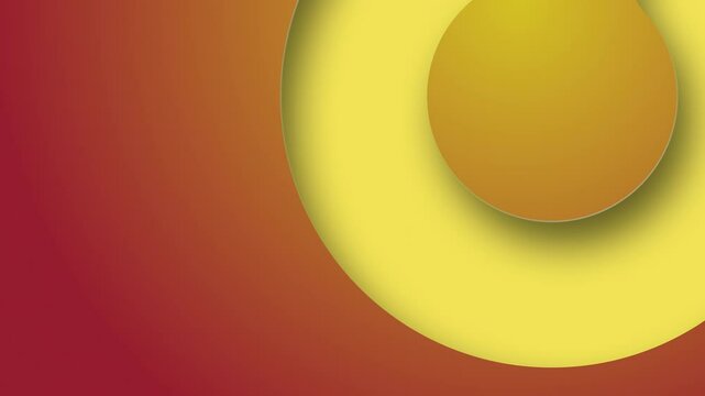 Seamless Loopable Minion Yellow Color Donut Circle on Auburn Color Background
