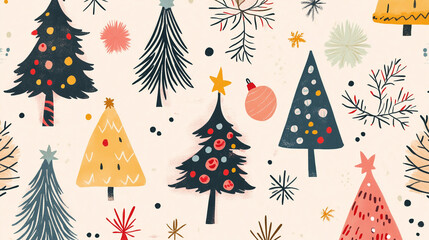 Obraz premium Christmas tree wallpaper background