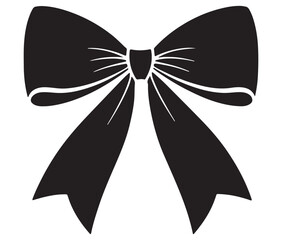 Bow and ribbon, Bow silhouette, Ribbon vector 