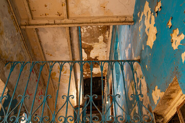 MOSCOW, RUSSIA - August 11, 2024 : Khitrovka, old houses , former flophouses at the beginning of the 20th century.