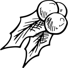 Obraz premium Christmas, New Year Vector Icon element, Isolated white background