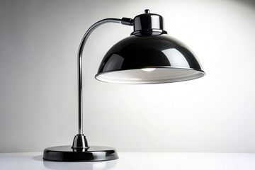 Extreme close-up of black and white lamp on white background