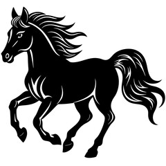 Obraz premium horse silhouette isolated on white