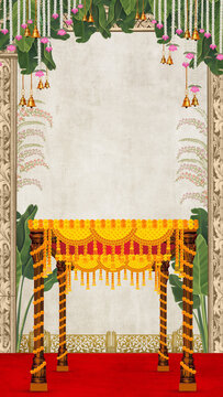 Indian wedding card template wedding ceremony