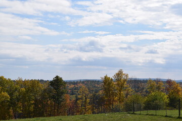 Fall in New England. The Horizons