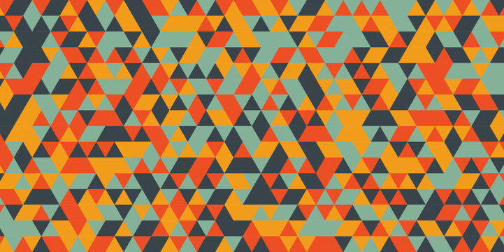 Multicolor geometric triangle pattern background