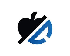 Apple letter c logo template vector design