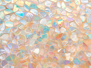 Iridescent ocean shell background