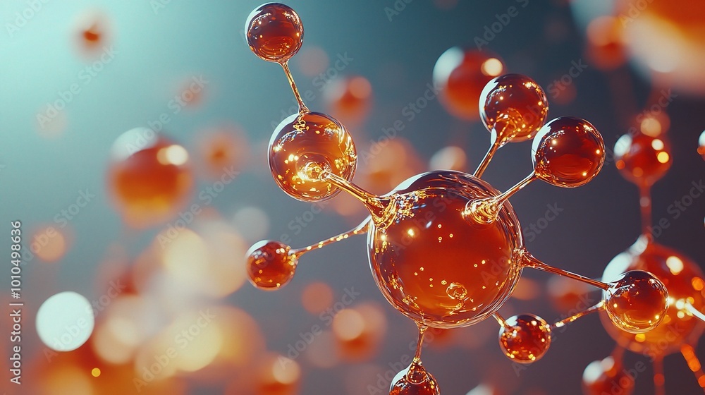 Poster abstract molecular structure visualization in gigapixel quality