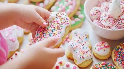 Festive Family Time: Multigenerational Holiday Cookie Decorating in Cozy Kitchen Setting | Realistic High Resolution 8K Image