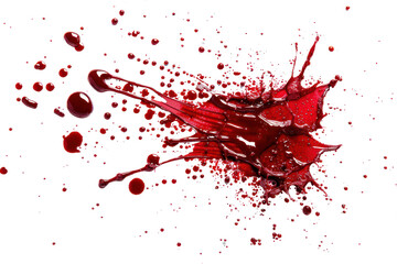 Intense Blood Splatter with Droplets Spreading Outward