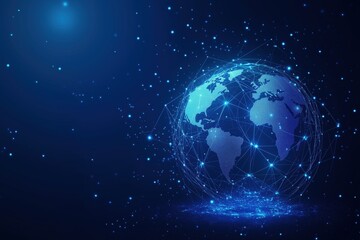 Fototapeta premium Blockchain is a global connection