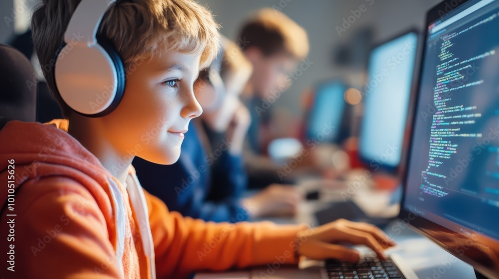 Poster homeschooling technology enabling students to connect with peers and participate in virtual group pr