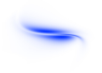 Abstract blue gradient wave on transparent background. Dynamic blue gradient shape design element.