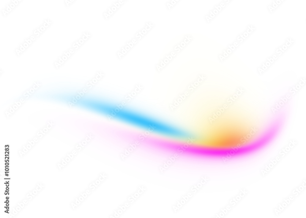 Poster abstract gradient shape on transparent background. dynamic blue yellow purple gradient glowing waves