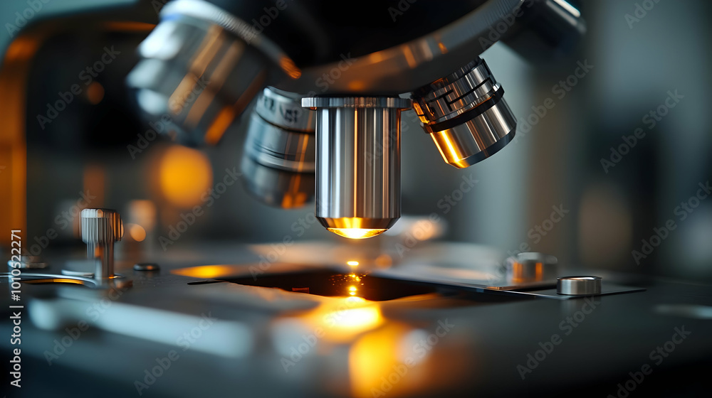 Poster microscope close-up: exploring the tiny world with precision