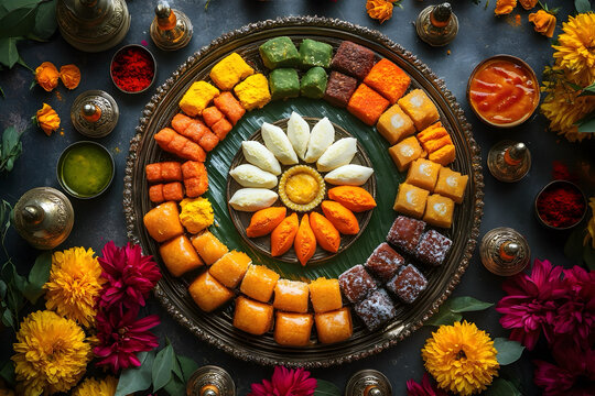 Delicious Diwali snacks during festival