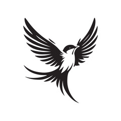 Fototapeta premium Flying Bird in Elegant Motion