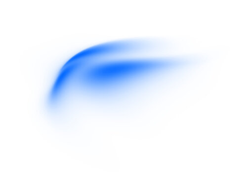 Abstract blue gradient wave transparent background. Dynamic blue flowing wave lines design element