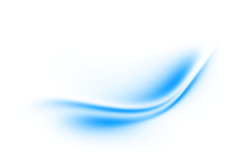 Abstract blue gradient wave transparent background. Dynamic blue flowing wave lines design element