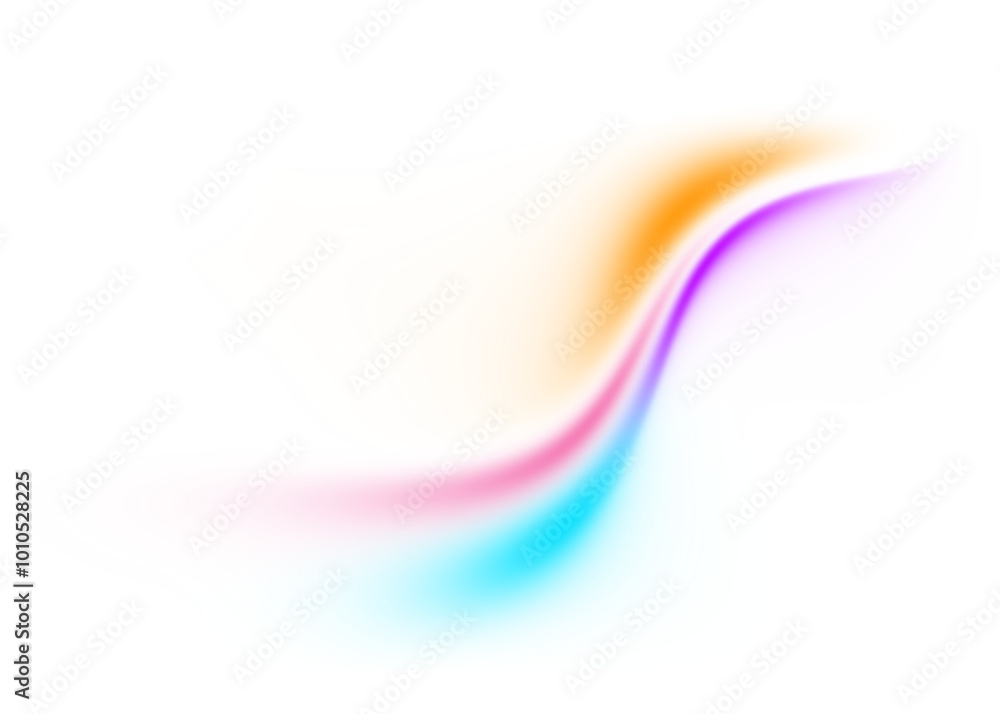 Poster abstract gradient shape on transparent background. dynamic blue yellow purple gradient wave design e