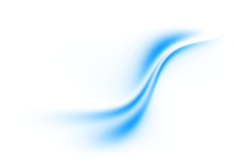 Abstract blue gradient wave transparent background. Dynamic blue flowing wave lines design element